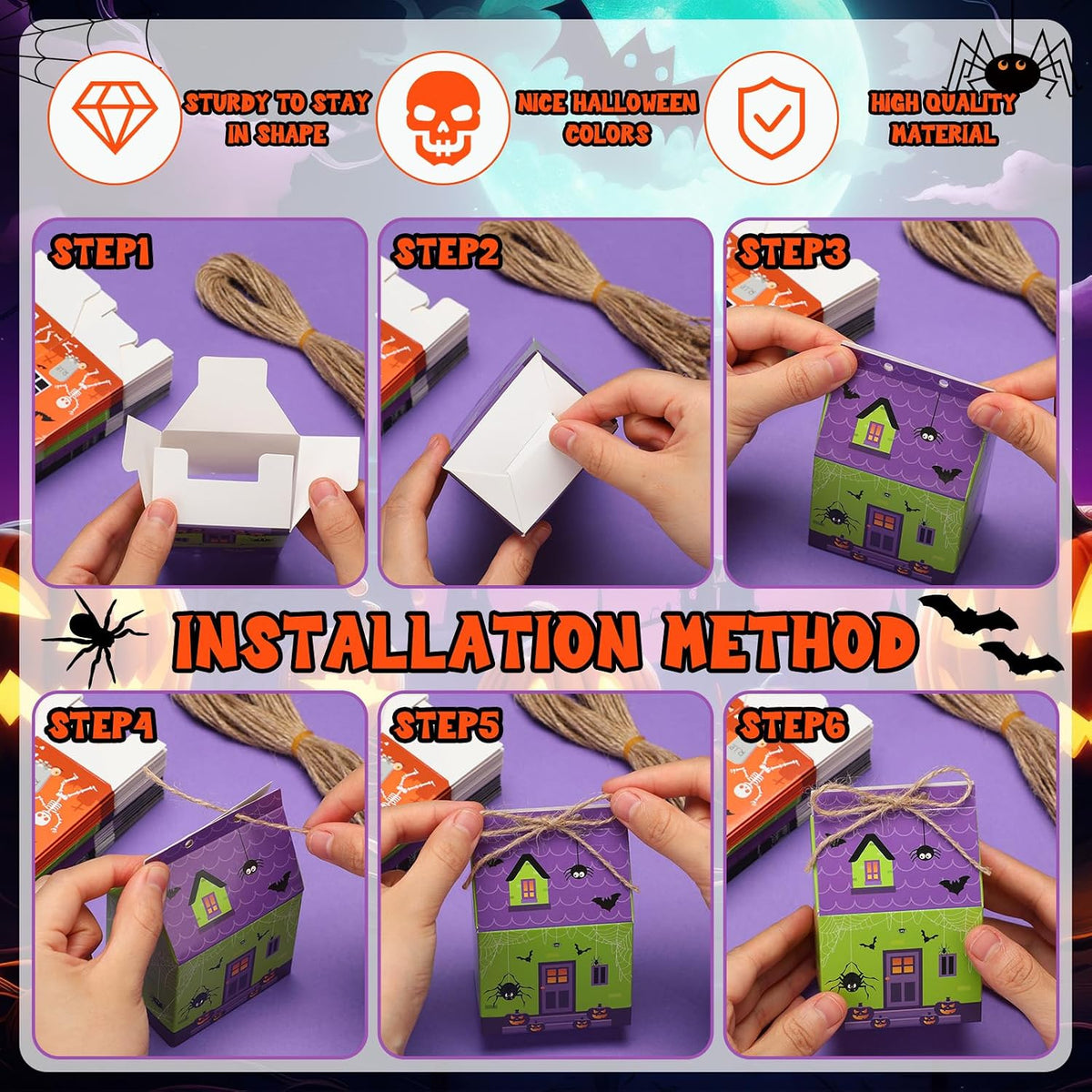 Halloween Treat Boxes Mini Castle House Candy Box