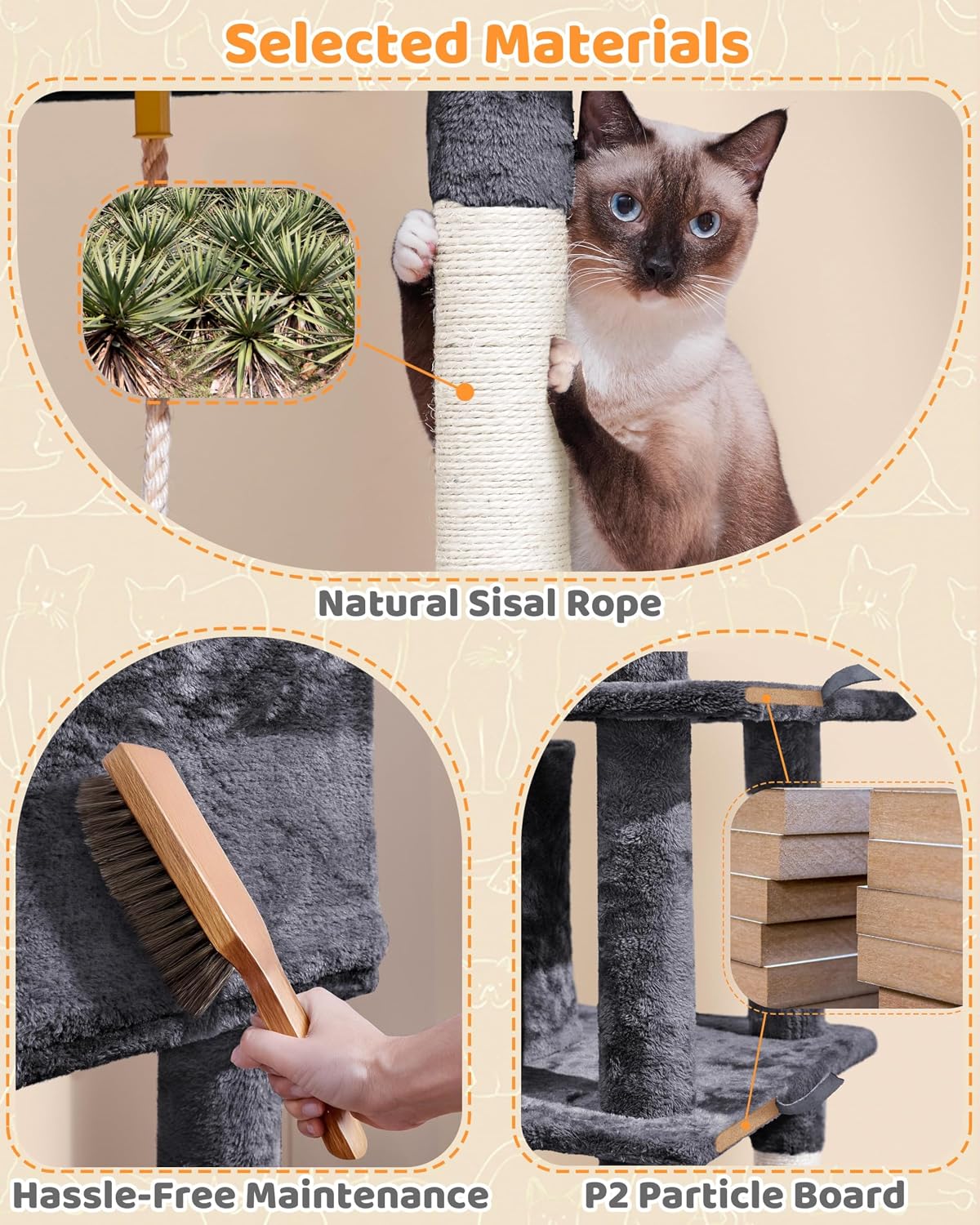 Sturdy Cat Tower for Heavy Cats, Indoor