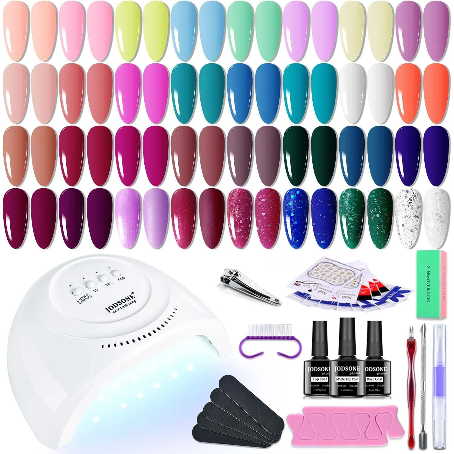 100 Pieces Matte Gel Nail Polish Multi-Color