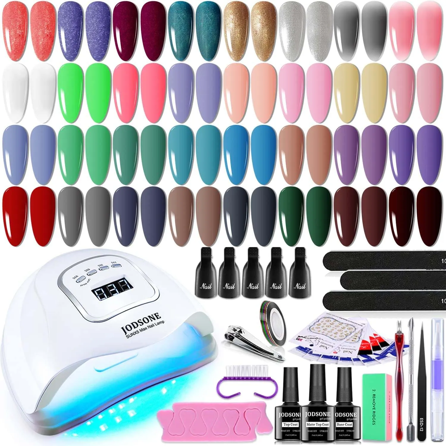 100 Pieces Matte Gel Nail Polish Multi-Color