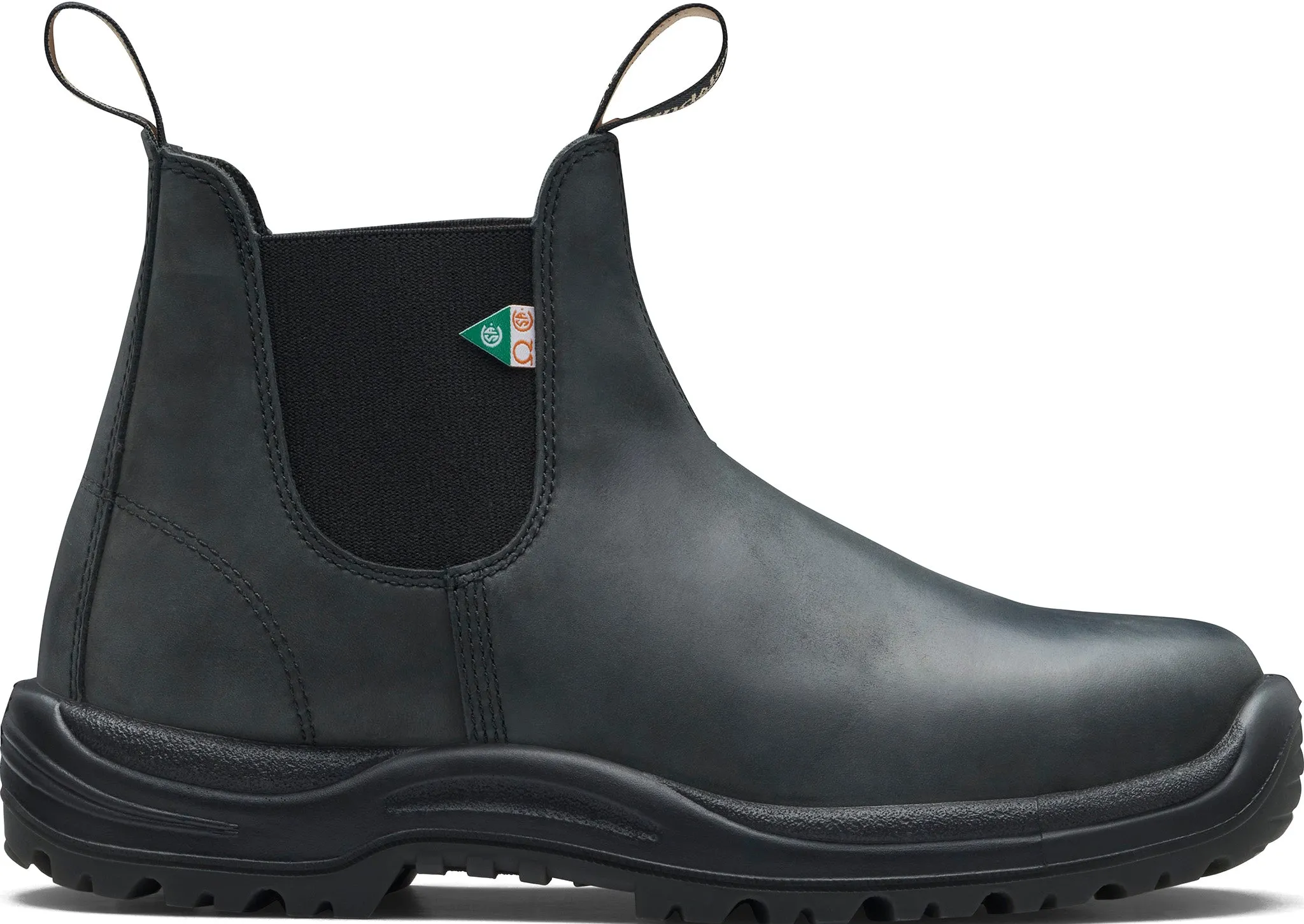 181 - Work & Safety Waxy Rustic Black Boots - Unisex|-|181 - Bottes Travail et Sécurité noir rustique cireux - Unisexe