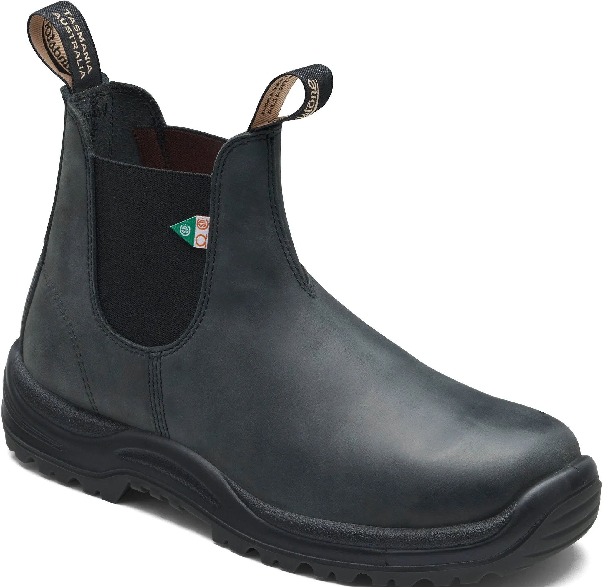 181 - Work & Safety Waxy Rustic Black Boots - Unisex|-|181 - Bottes Travail et Sécurité noir rustique cireux - Unisexe