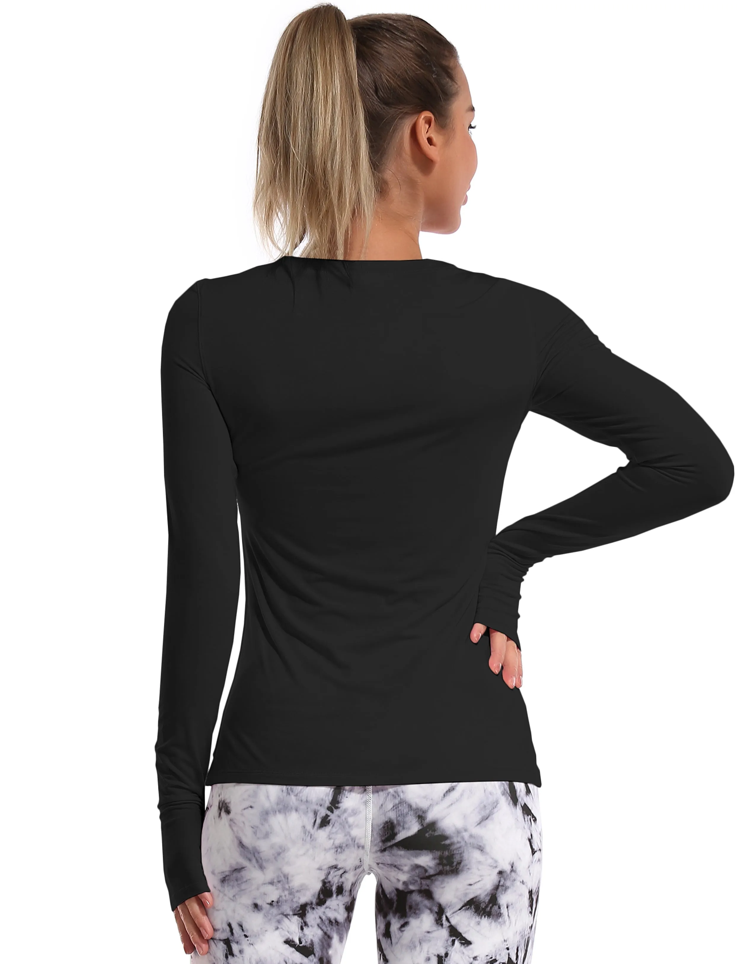 Athlete Long Sleeve Tops black_yogastudio