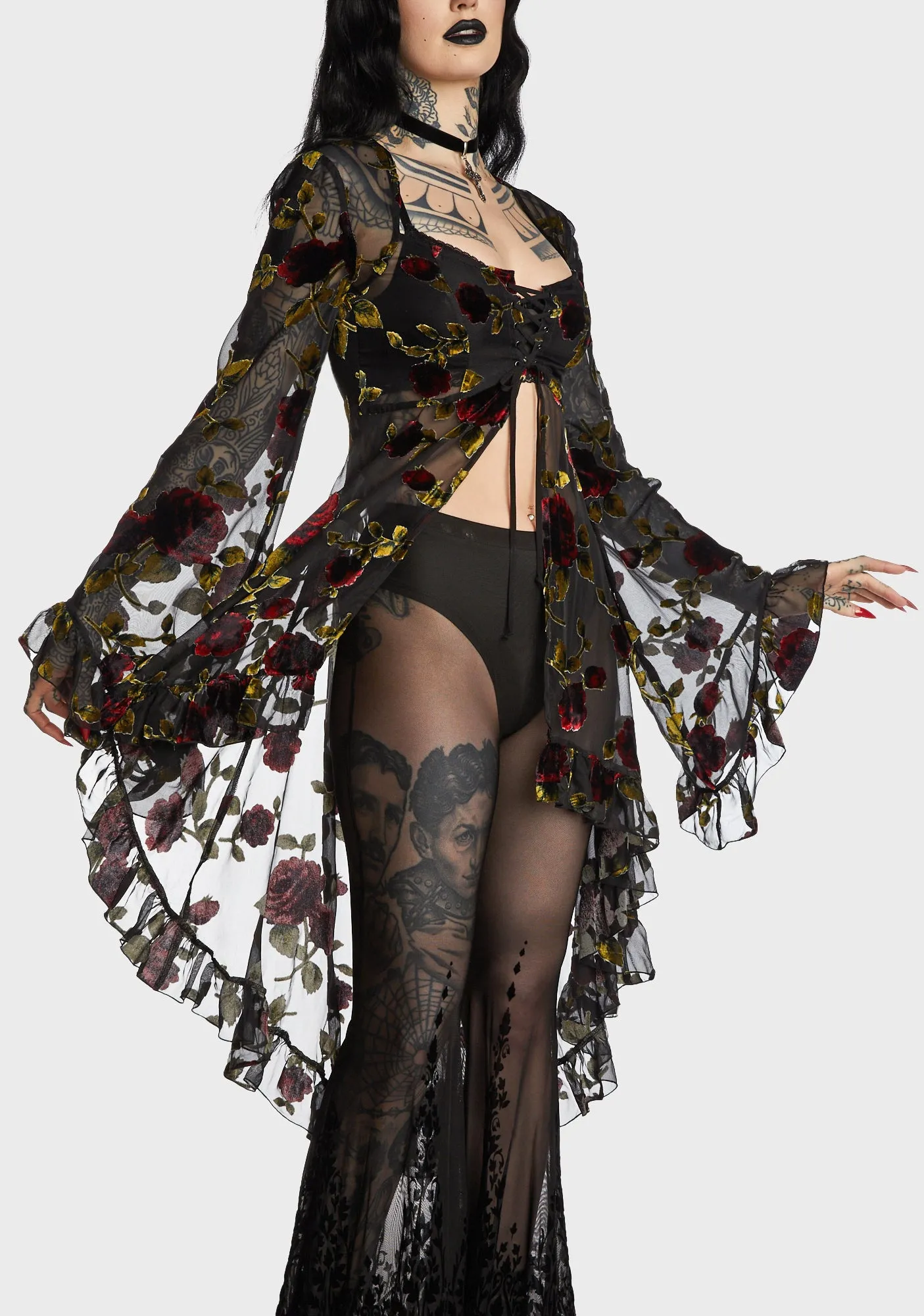 Befallen Romance Floral Duster