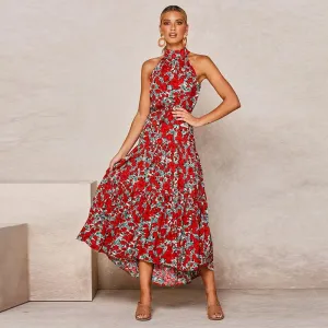 Boho Floral Large Hem Long Dress