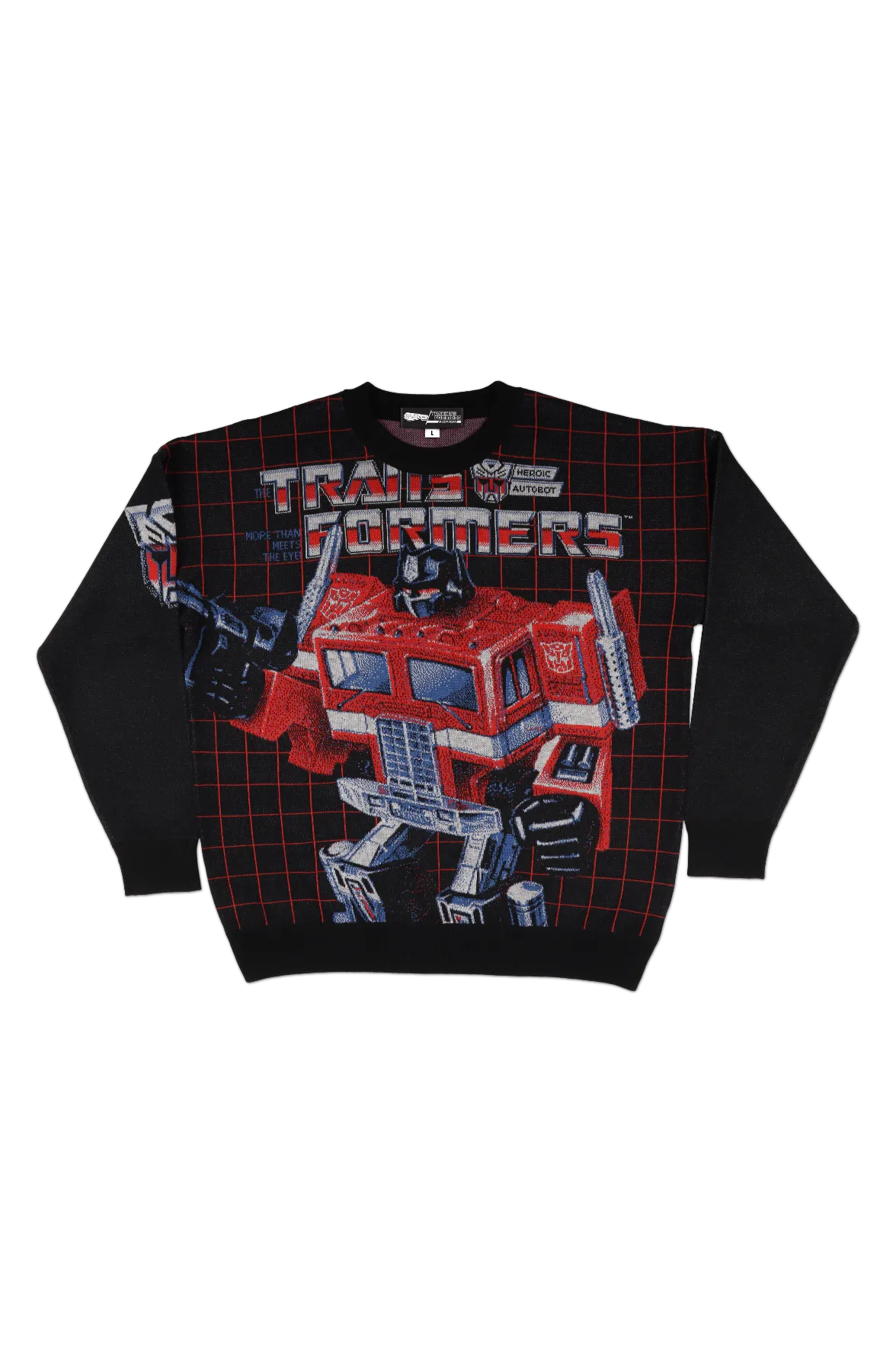 Box Art Optimus Prime Transformers Knitted Sweater