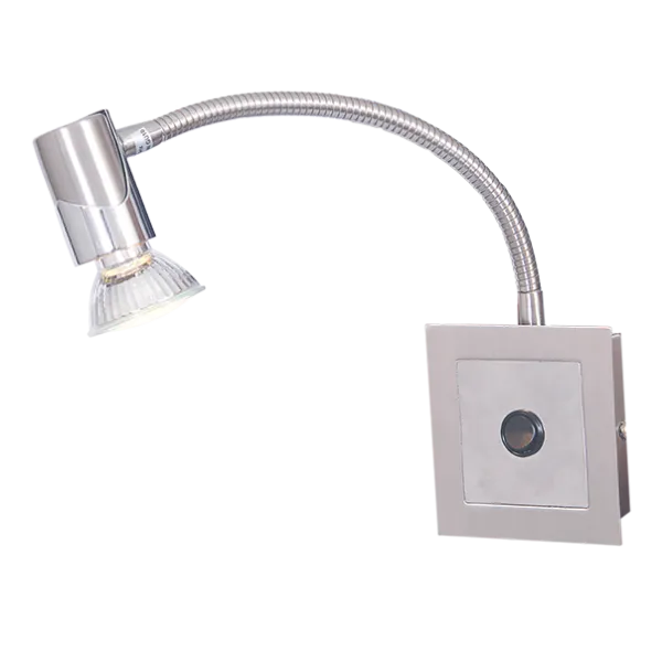 Bright Star Lighting WB021 SATIN and Polished Chrome Wall Fitting with Switch and Flexible Arm