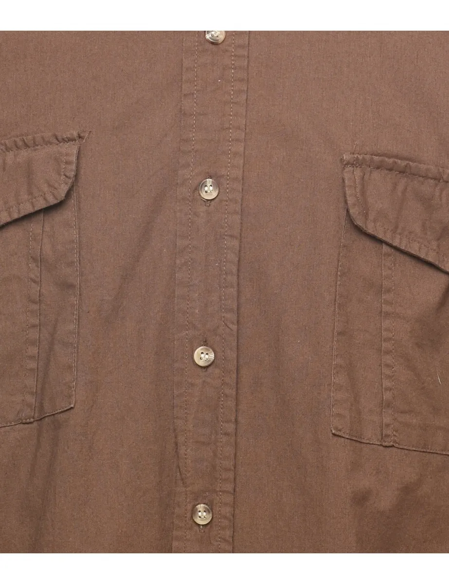 Brown Classic Long Sleeve Shirt - XL