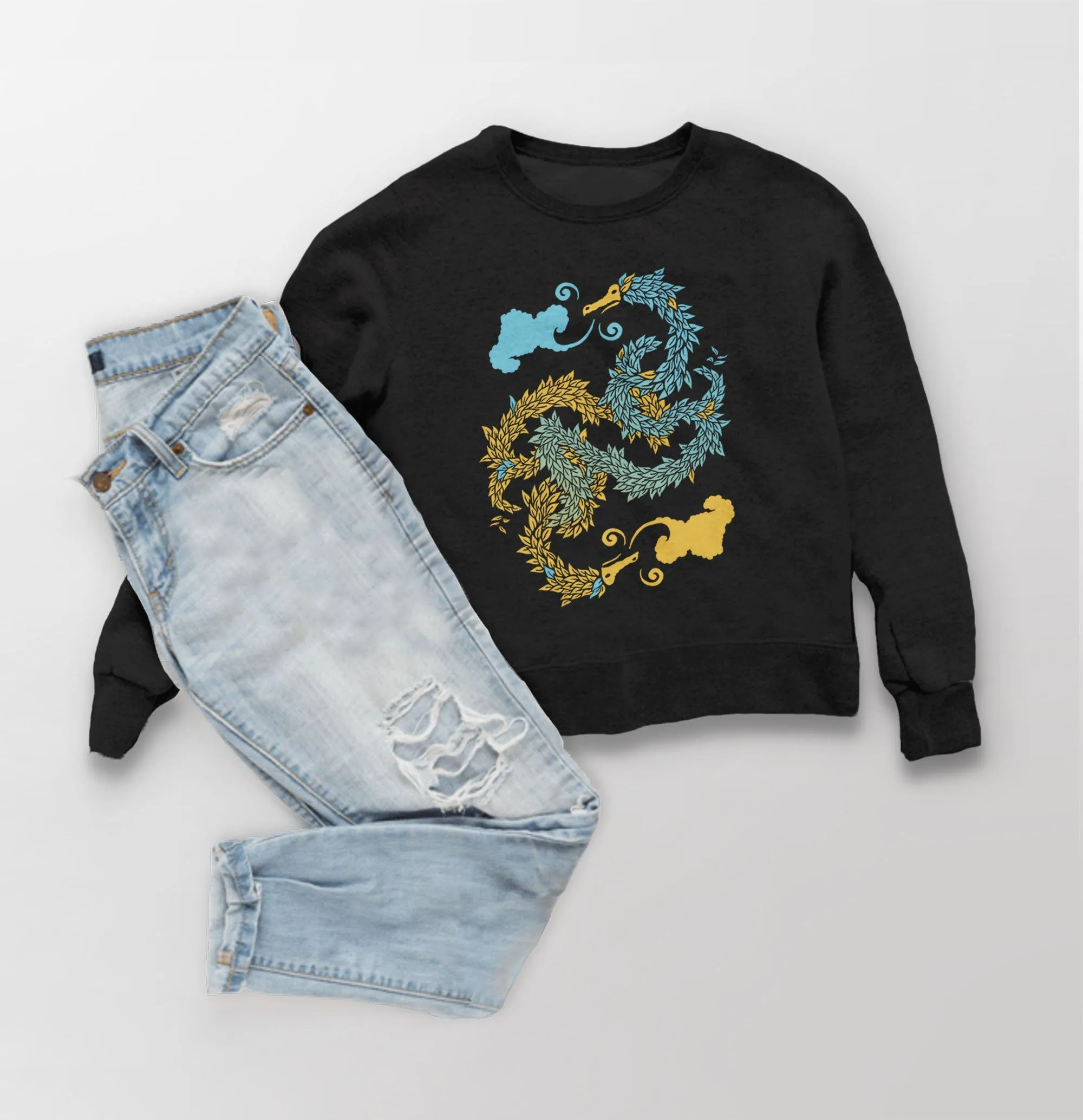 Chinese Dragon Yin Yang Sweatshirt