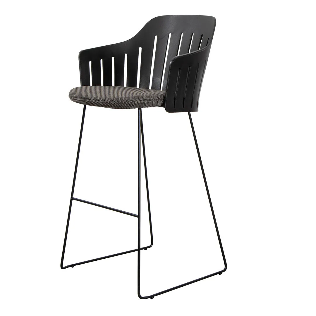 Choice Outdoor Bar Chair - Sled Base - w/ Seat Cushion