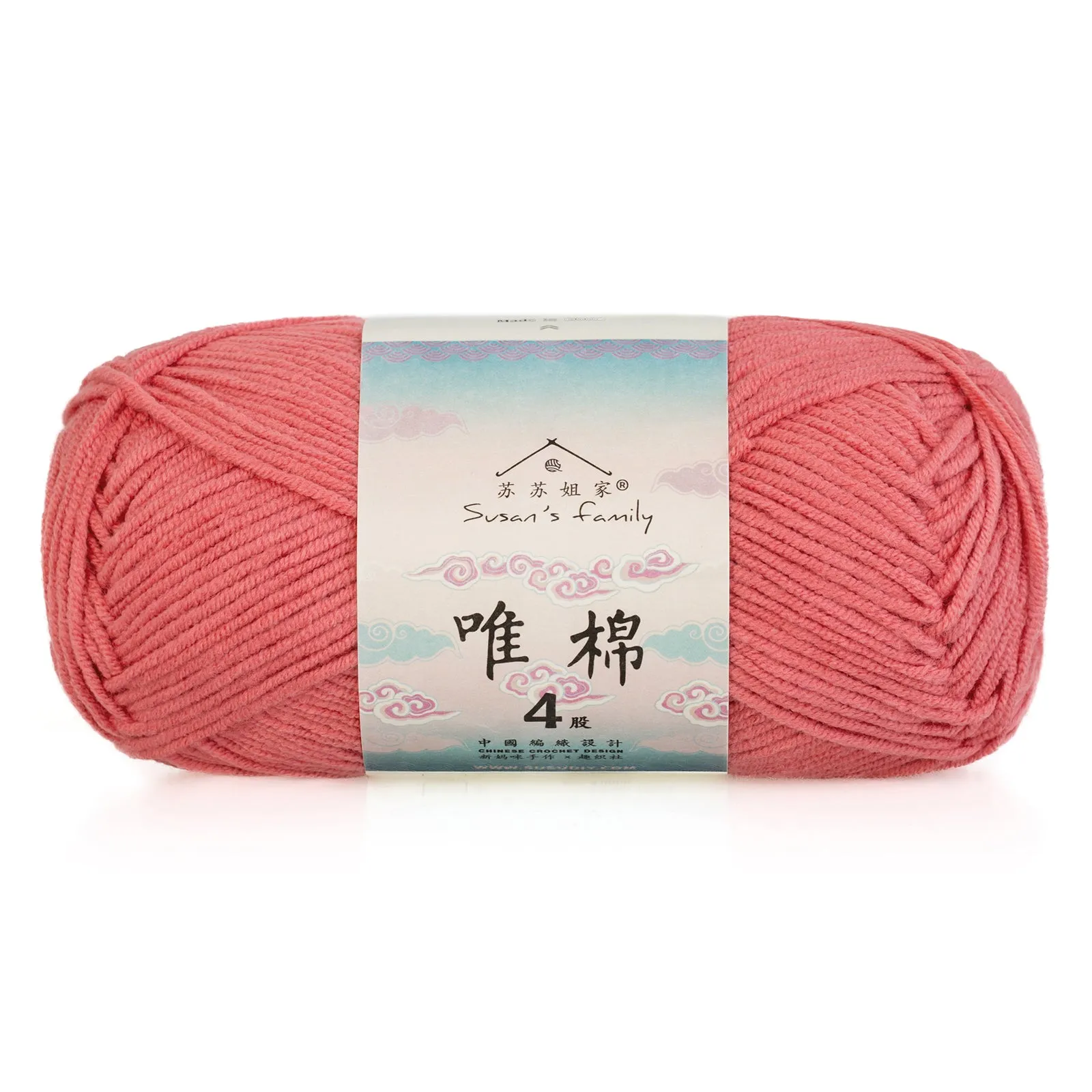 Combed Cotton 4 ply 5 pack- 60 Cotton 40 Acrylic Yarn | Susan's Family