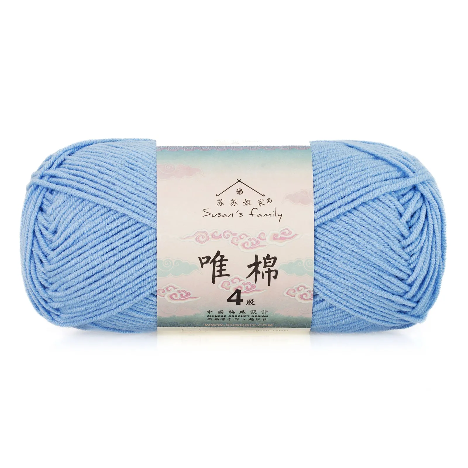 Combed Cotton 4 ply 5 pack- 60 Cotton 40 Acrylic Yarn | Susan's Family