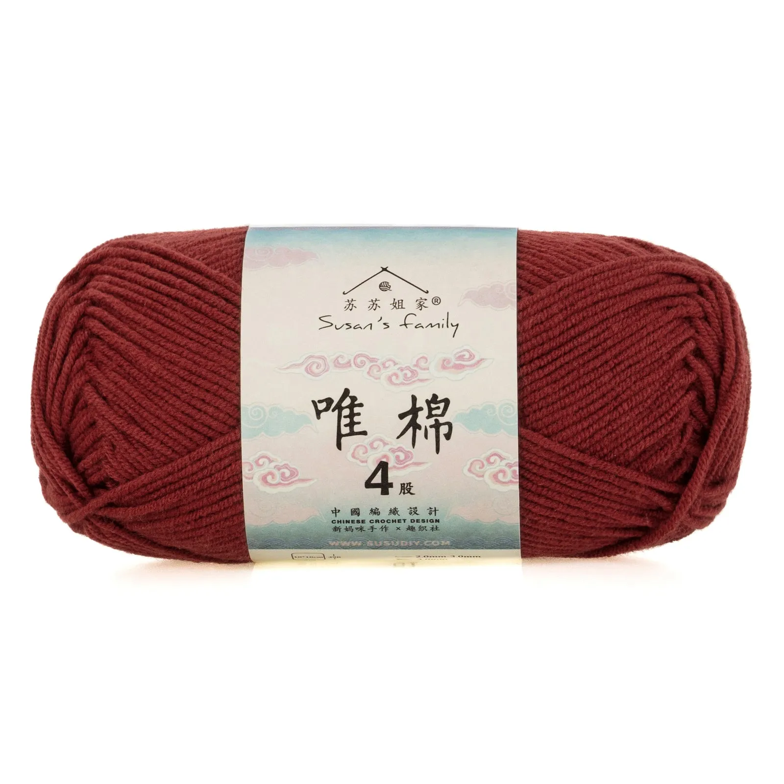 Combed Cotton 4 ply 5 pack- 60 Cotton 40 Acrylic Yarn | Susan's Family