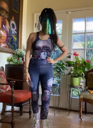 Cosmic Cat Leggings Straight Leg