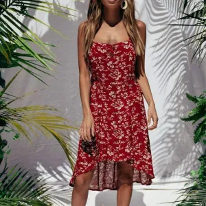 FashionSierra - Fashion Women Summer Boho Floral Loose Sweet Sexy Dress Sleeveless Backless Soft Party Beach Dresses Sundress