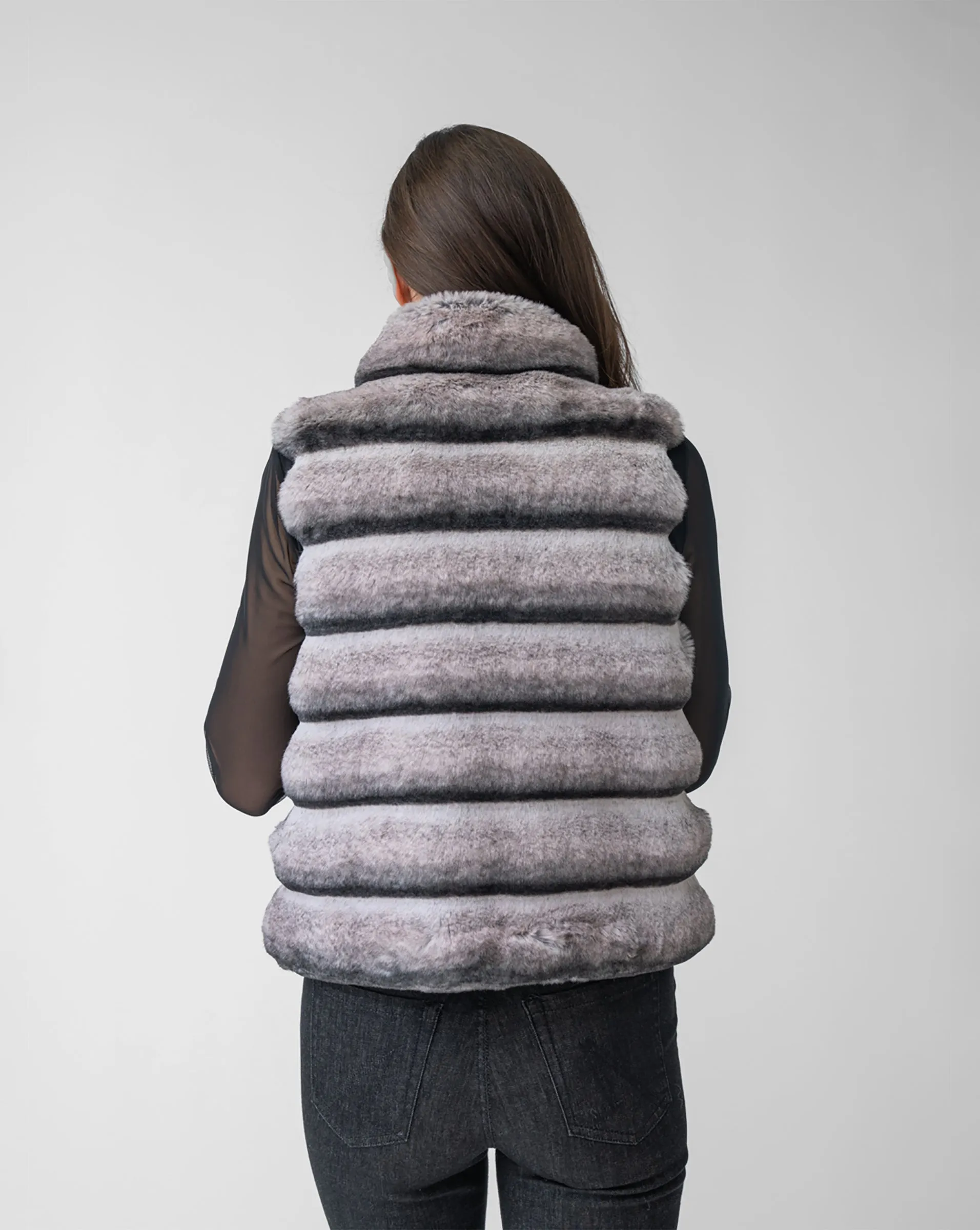 Faux Chinchilla Vest