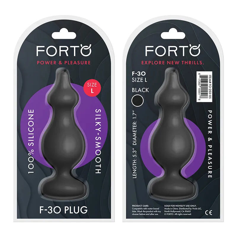 Forto F-30 Pointer Silicone Anal Plug Large Black