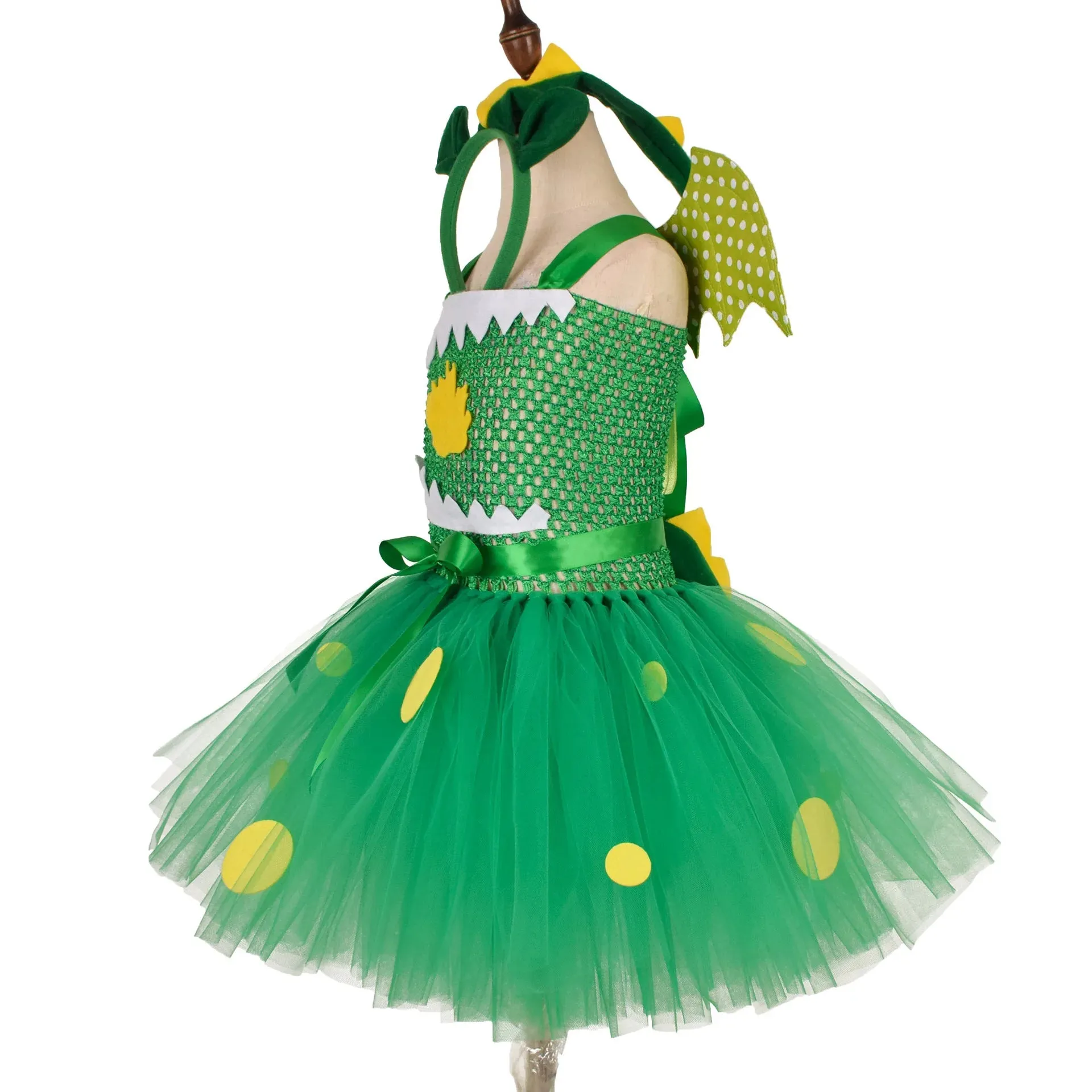 Girls Dragon Dinosaur Cosplay Tutu Dresses