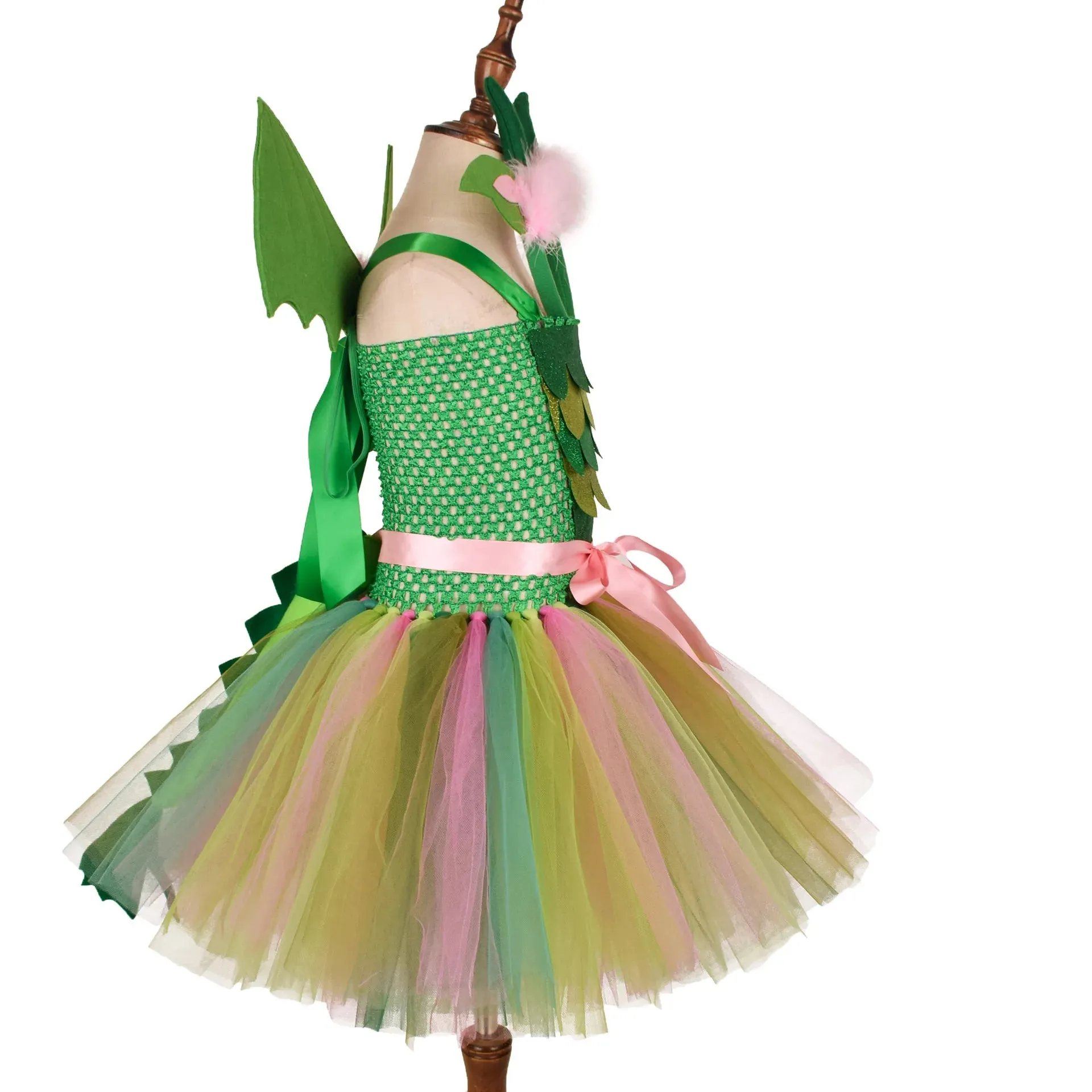 Girls Dragon Dinosaur Cosplay Tutu Dresses