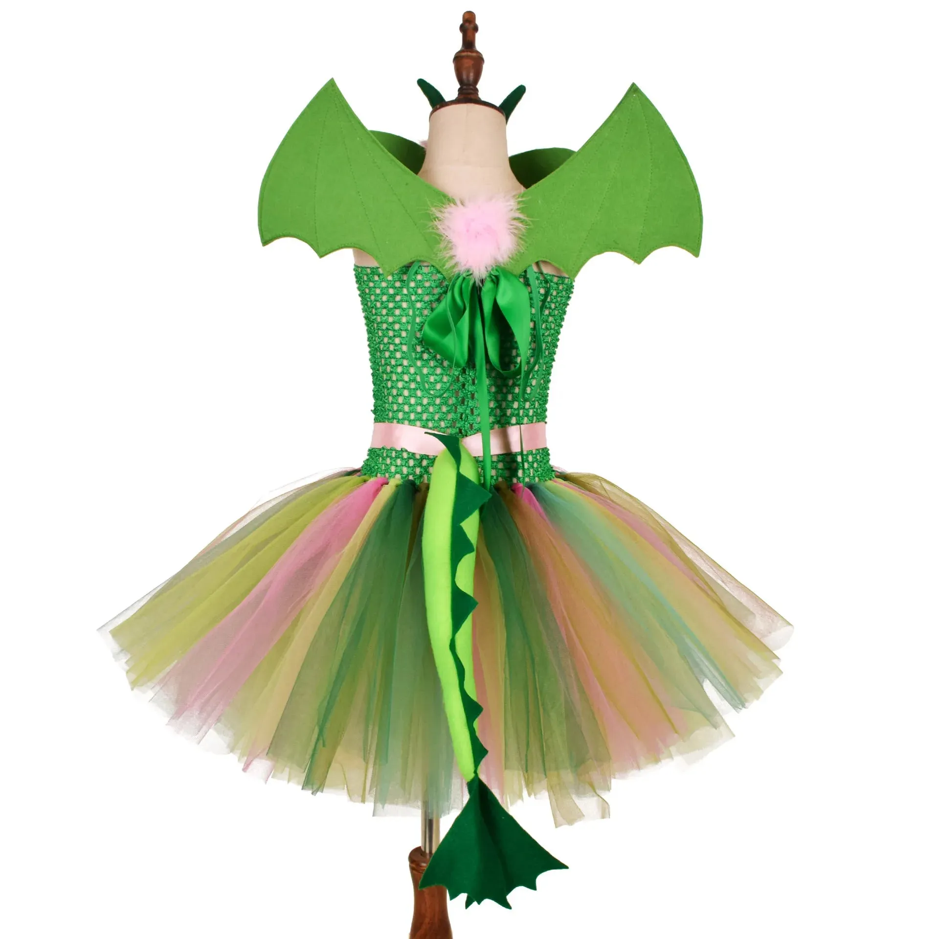 Girls Dragon Dinosaur Cosplay Tutu Dresses