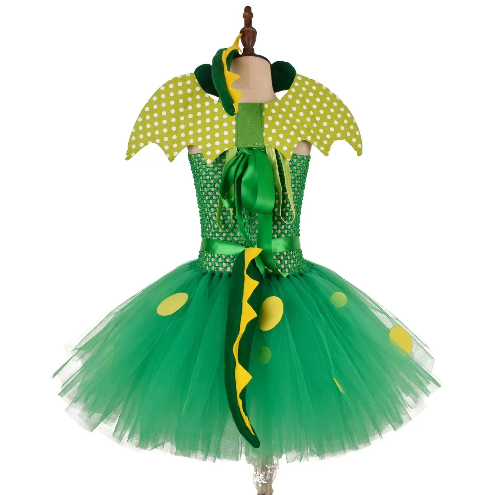 Girls Dragon Dinosaur Cosplay Tutu Dresses