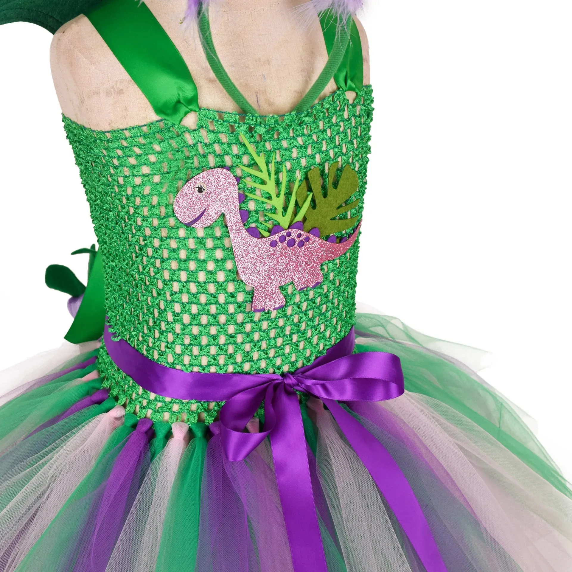 Girls Dragon Dinosaur Cosplay Tutu Dresses