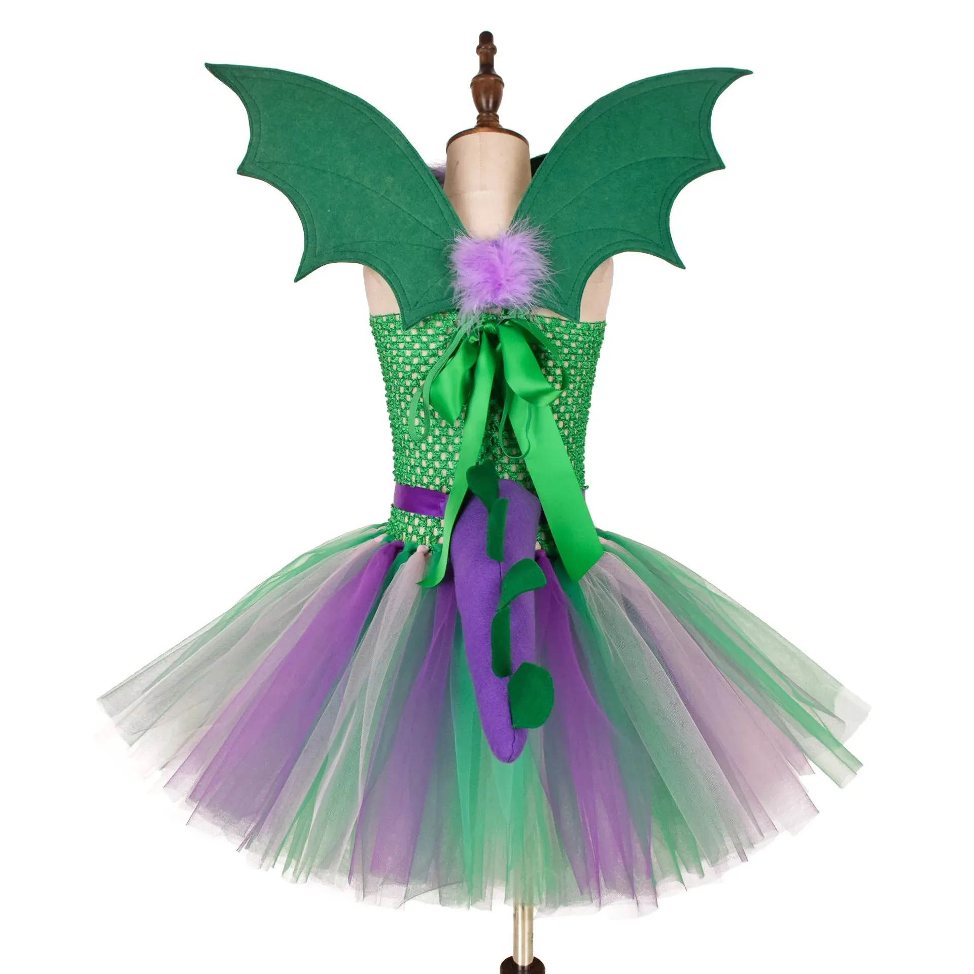 Girls Dragon Dinosaur Cosplay Tutu Dresses