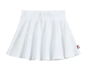 Girls Soft Cotton Jersey Twirly Skirt | White