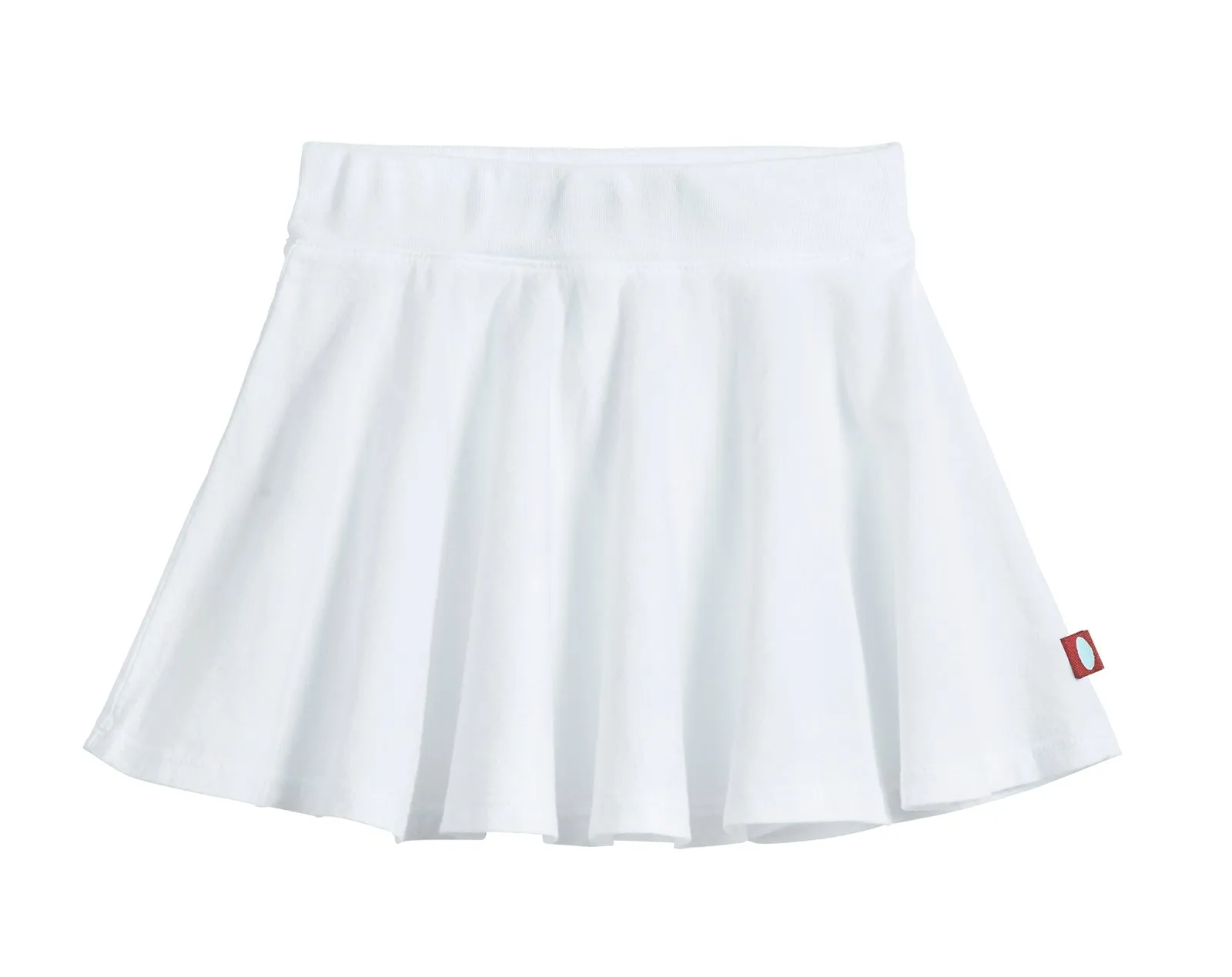 Girls Soft Cotton Jersey Twirly Skirt | White