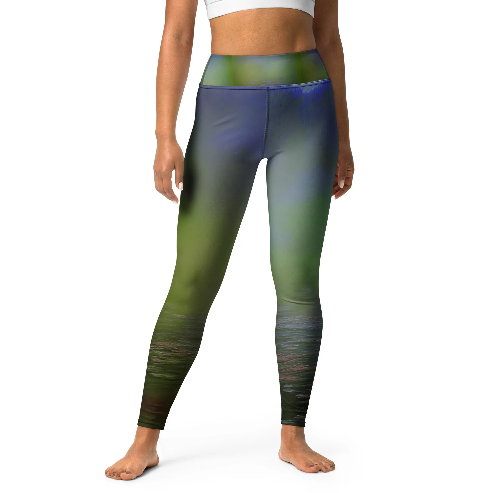 Green Abstract Yoga Leggings: Style Meets Comfort