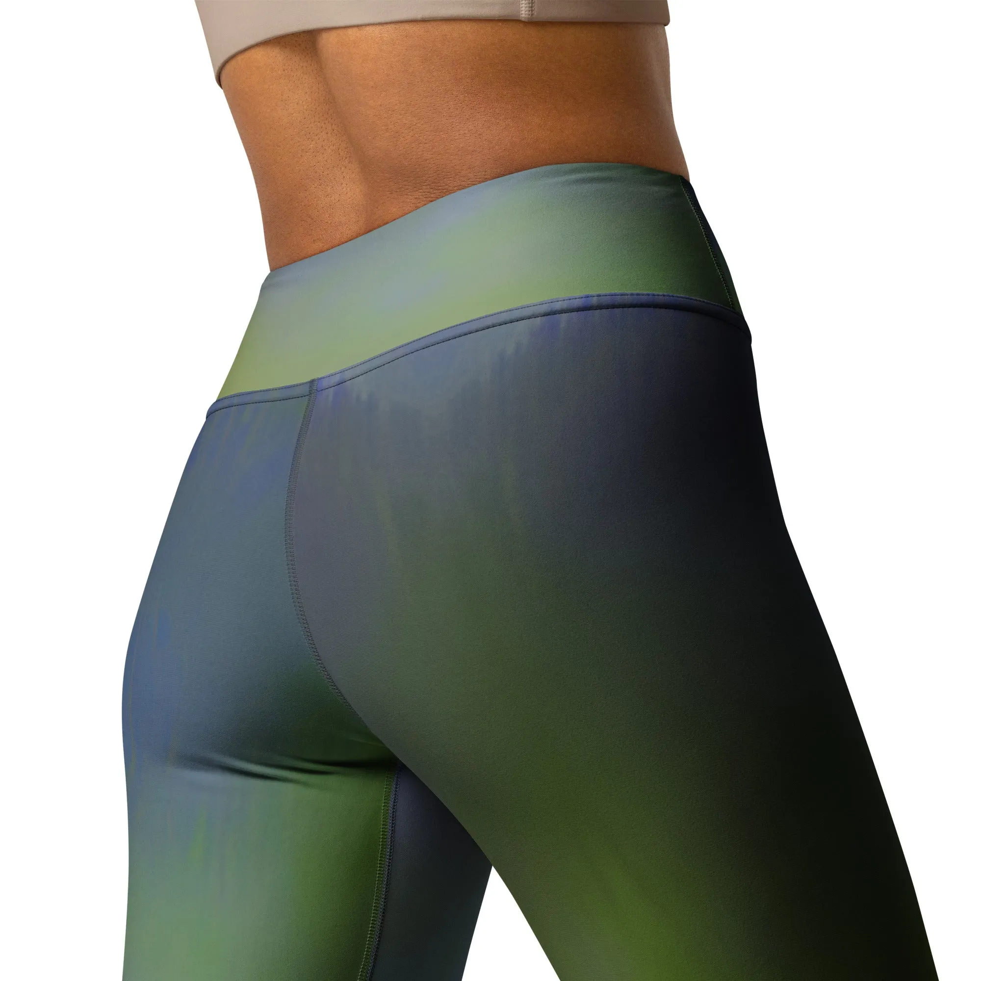 Green Abstract Yoga Leggings: Style Meets Comfort