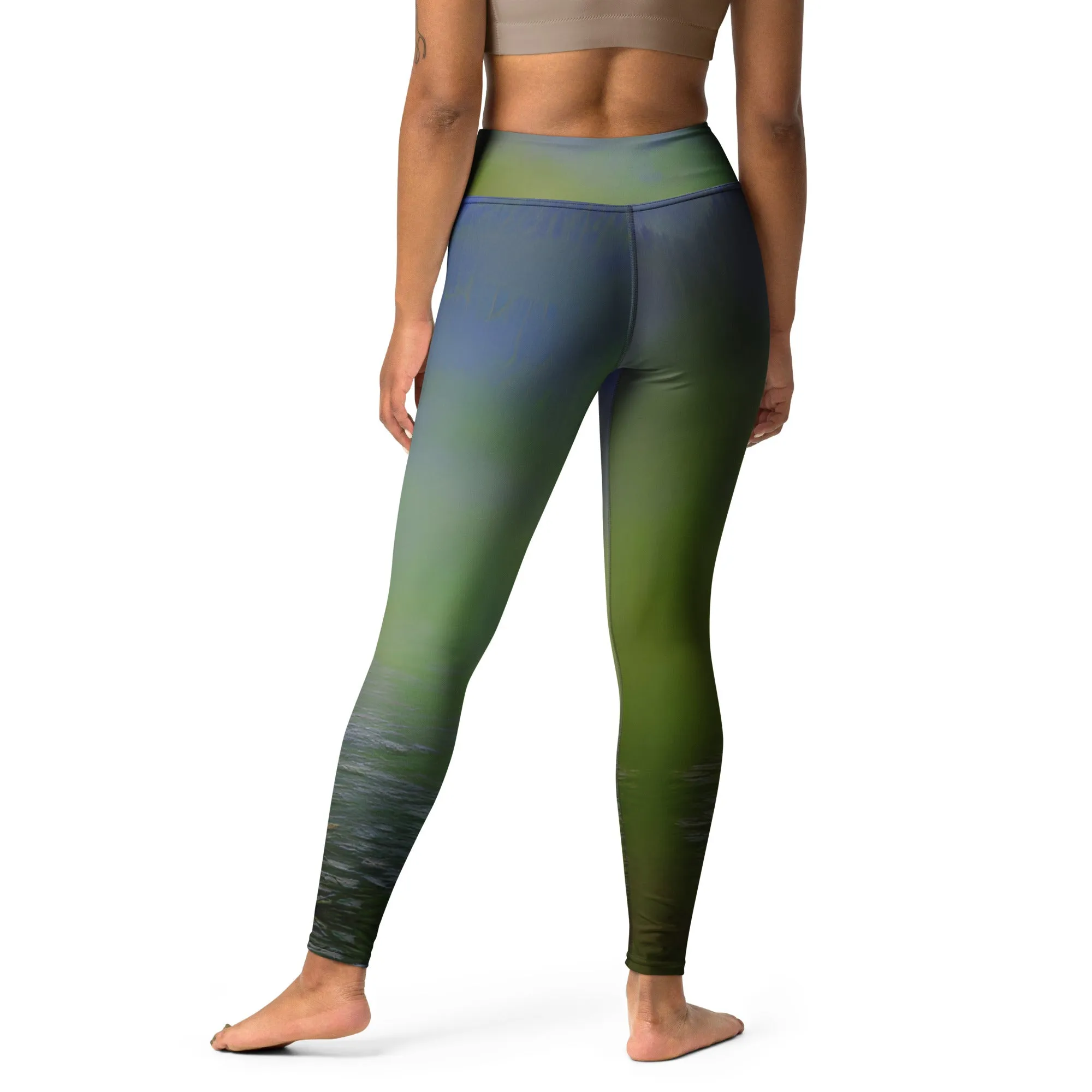 Green Abstract Yoga Leggings: Style Meets Comfort