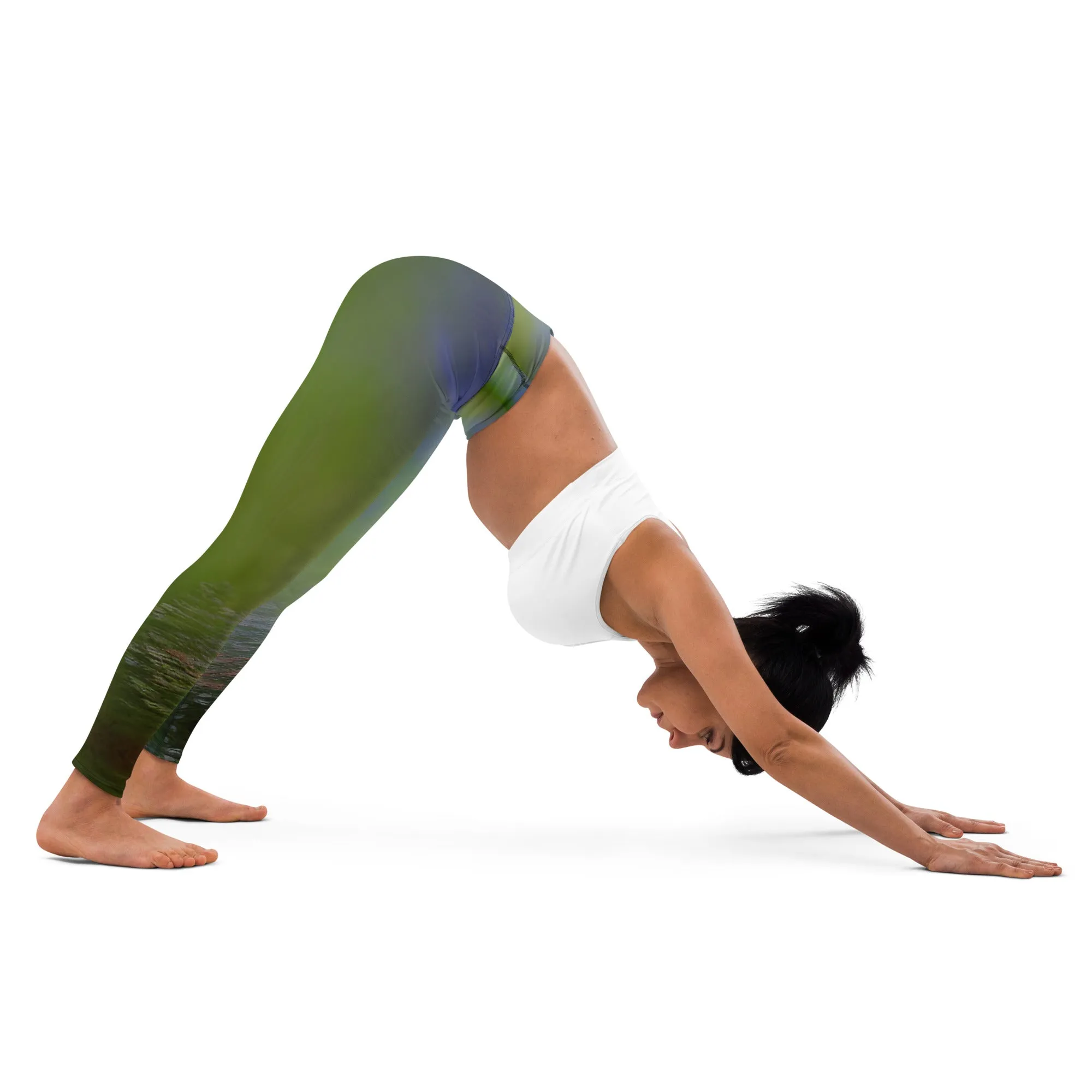 Green Abstract Yoga Leggings: Style Meets Comfort