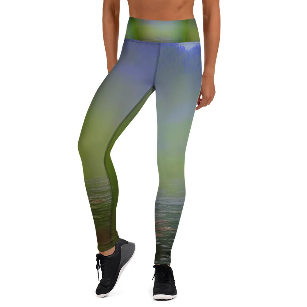 Green Abstract Yoga Leggings: Style Meets Comfort