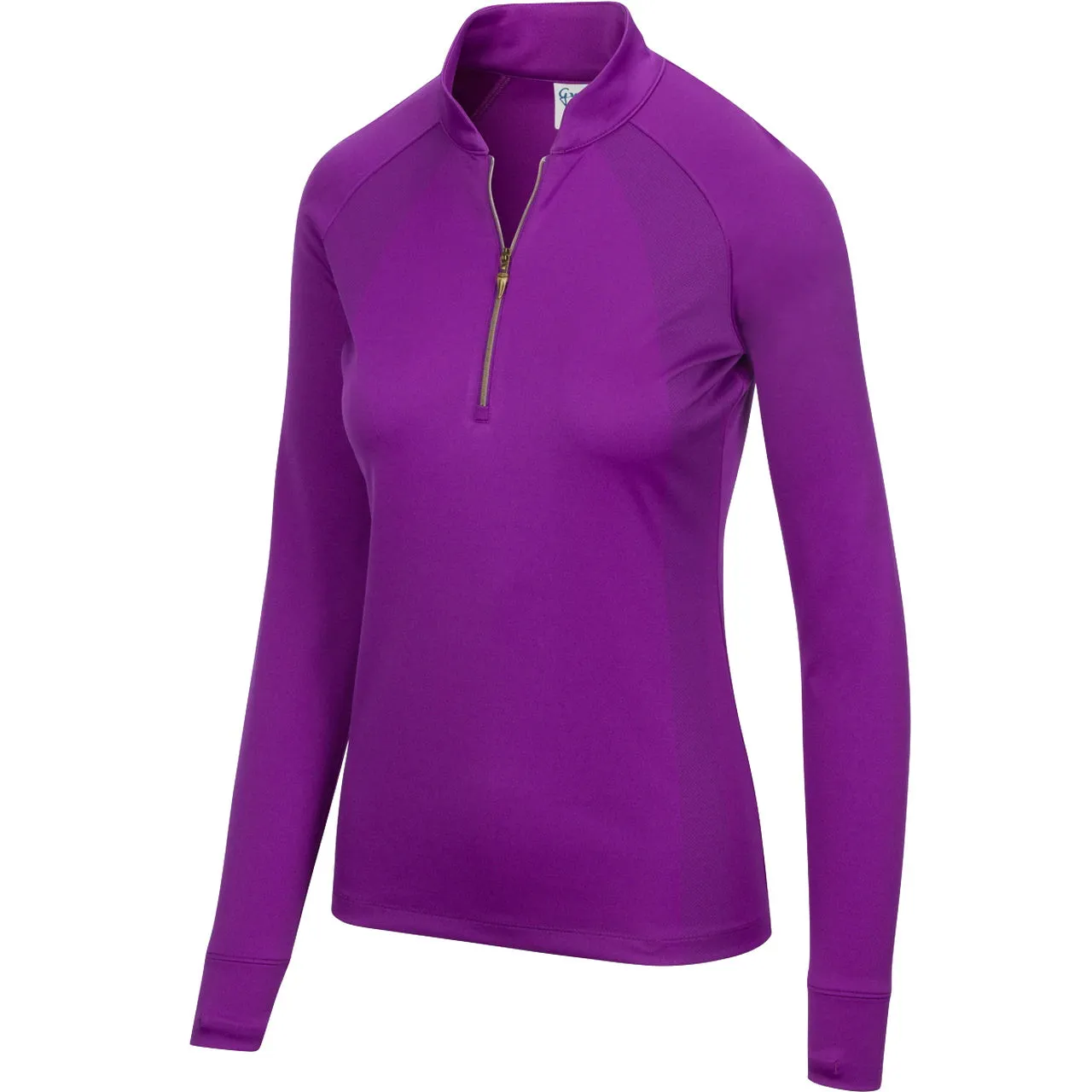 Greg Norman Women's Long Sleeve Tonal Placement Print Polo