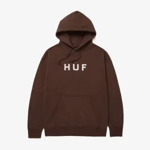 HUF | ESSENTIALS OG LOGO HOODIE  { CHOCOLATE