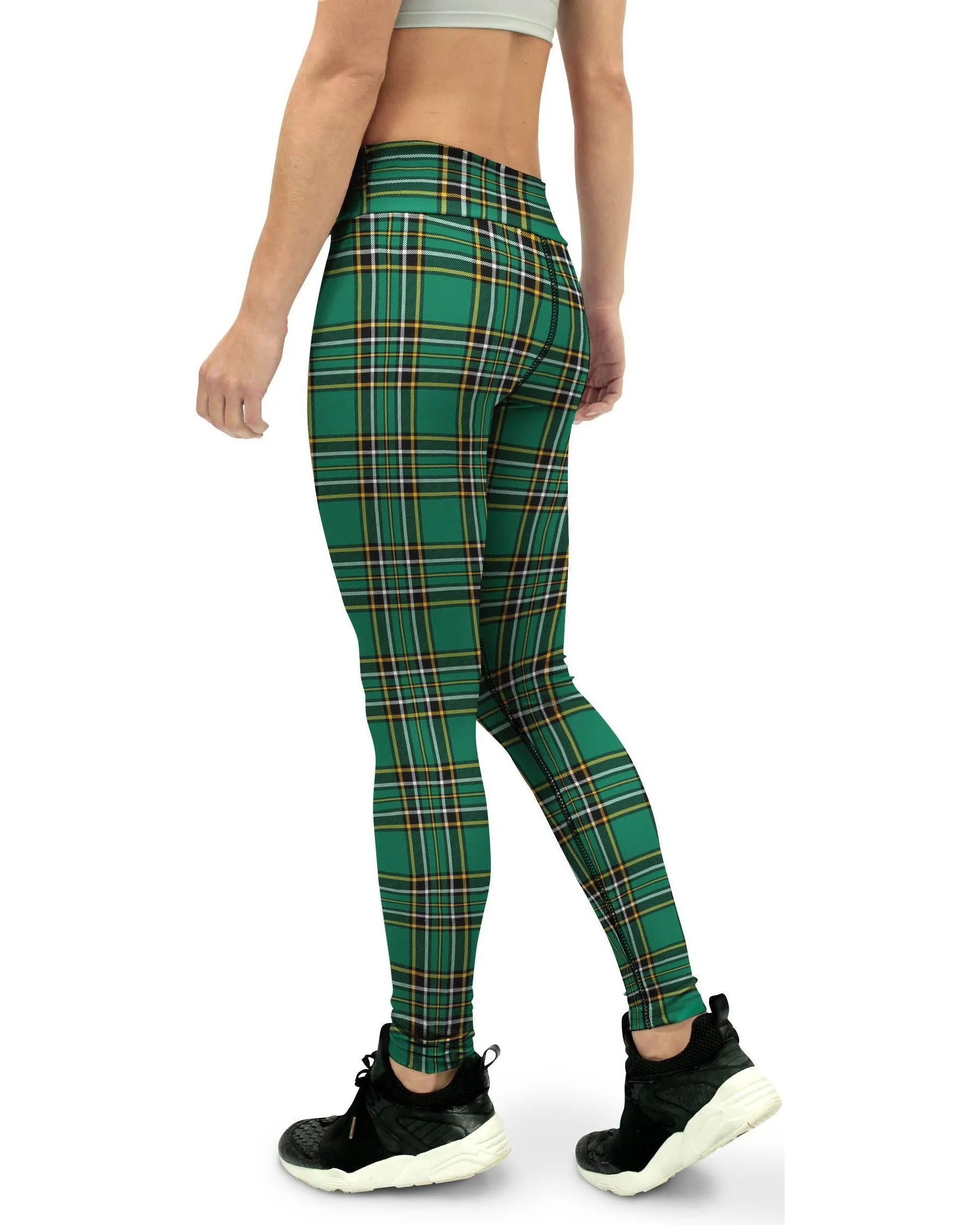 Irish Green Tartan Yoga Pants