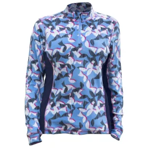 Ladies Catmandoo Blue Shirley Microfleece Golf Top