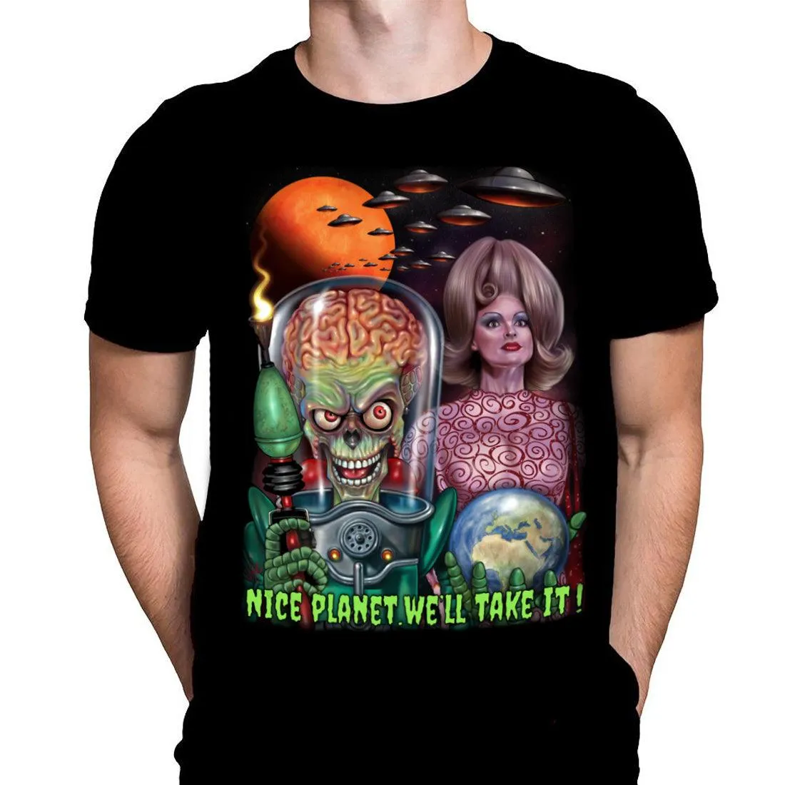 Mars Attacks - Nice Planet - Classic Horror Movie Art - T-Shirt by Peter Panayis