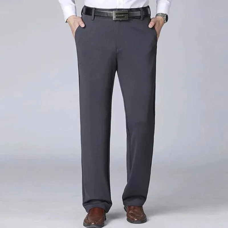 Men's Business Pants Big Size 52 Elastic Waist Straight