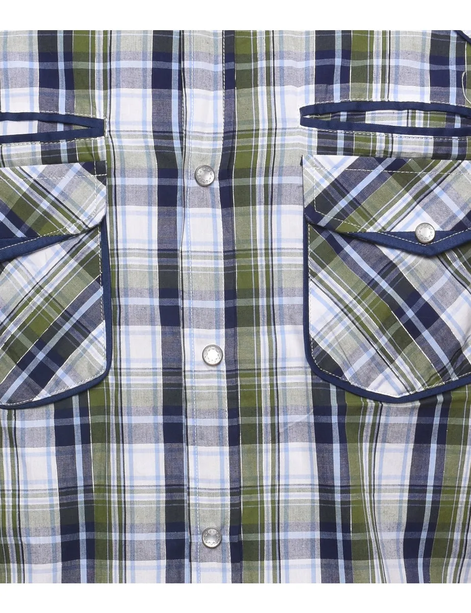 Multi-Colour Checked Western Shirt - S