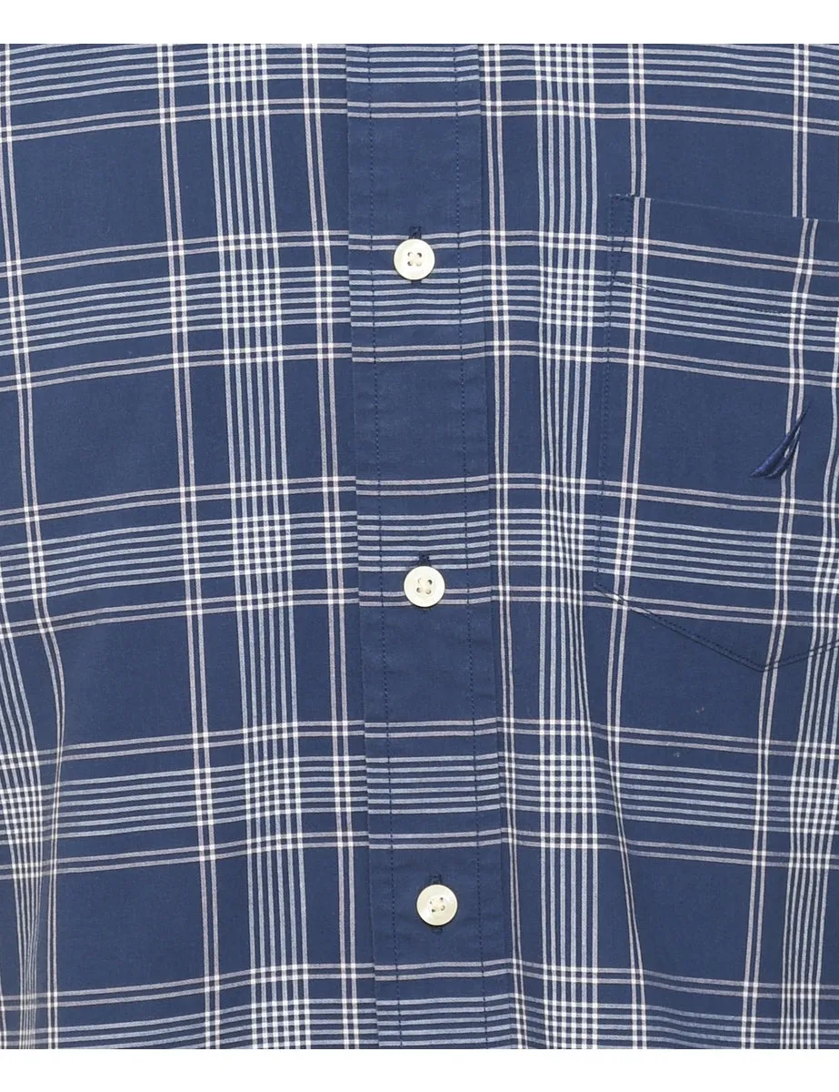 Nautica Checked Navy Classic Shirt - M