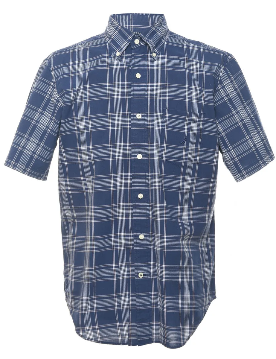 Nautica Checked Navy Classic Shirt - M