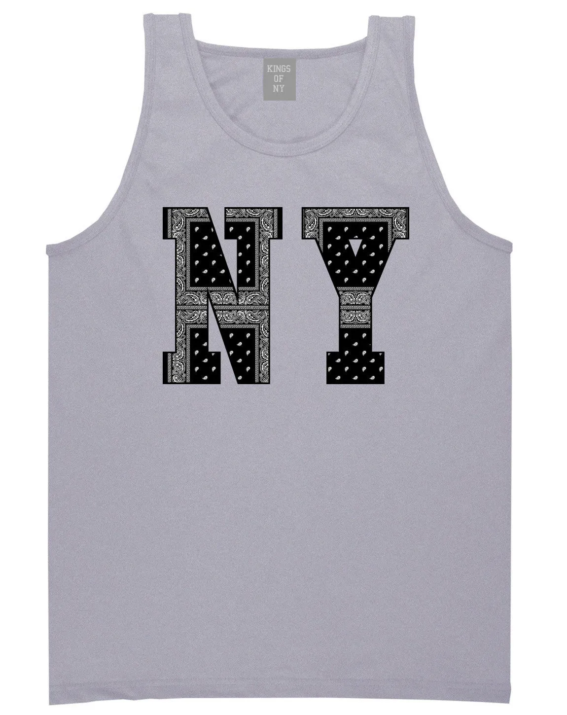 NY Bandana Print New York Black Flag Tank Top