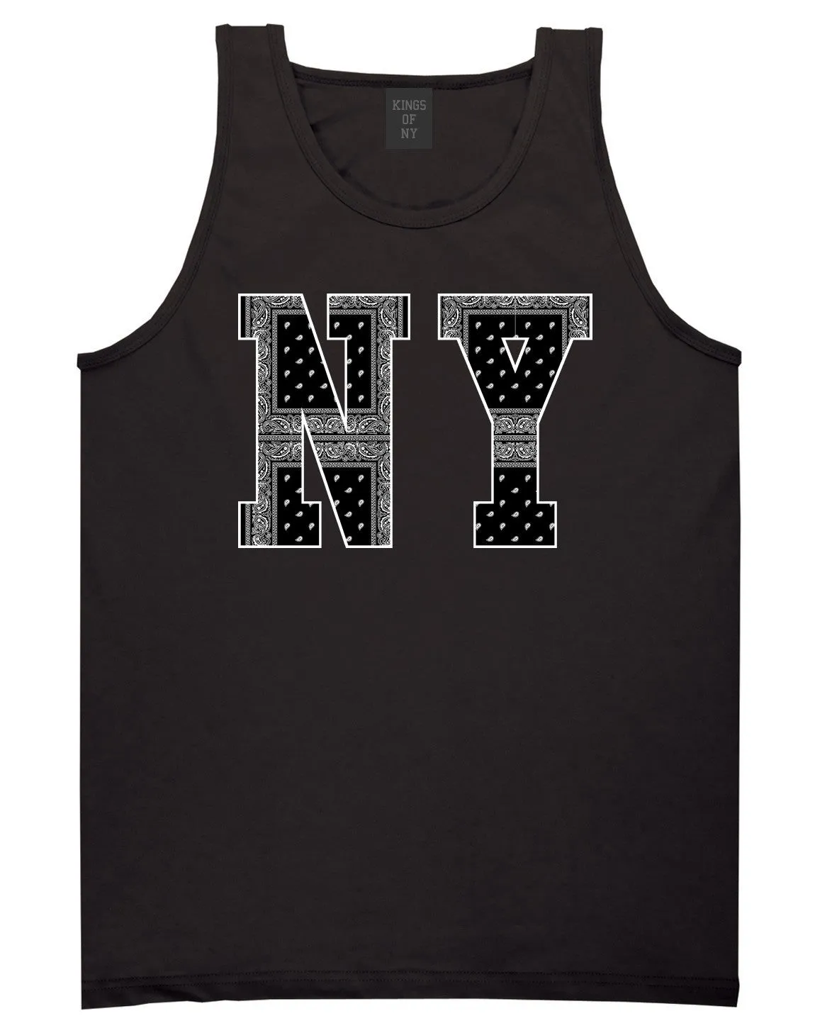 NY Bandana Print New York Black Flag Tank Top