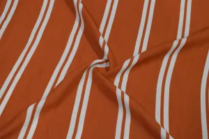 Orange Printed Crepe Fabric