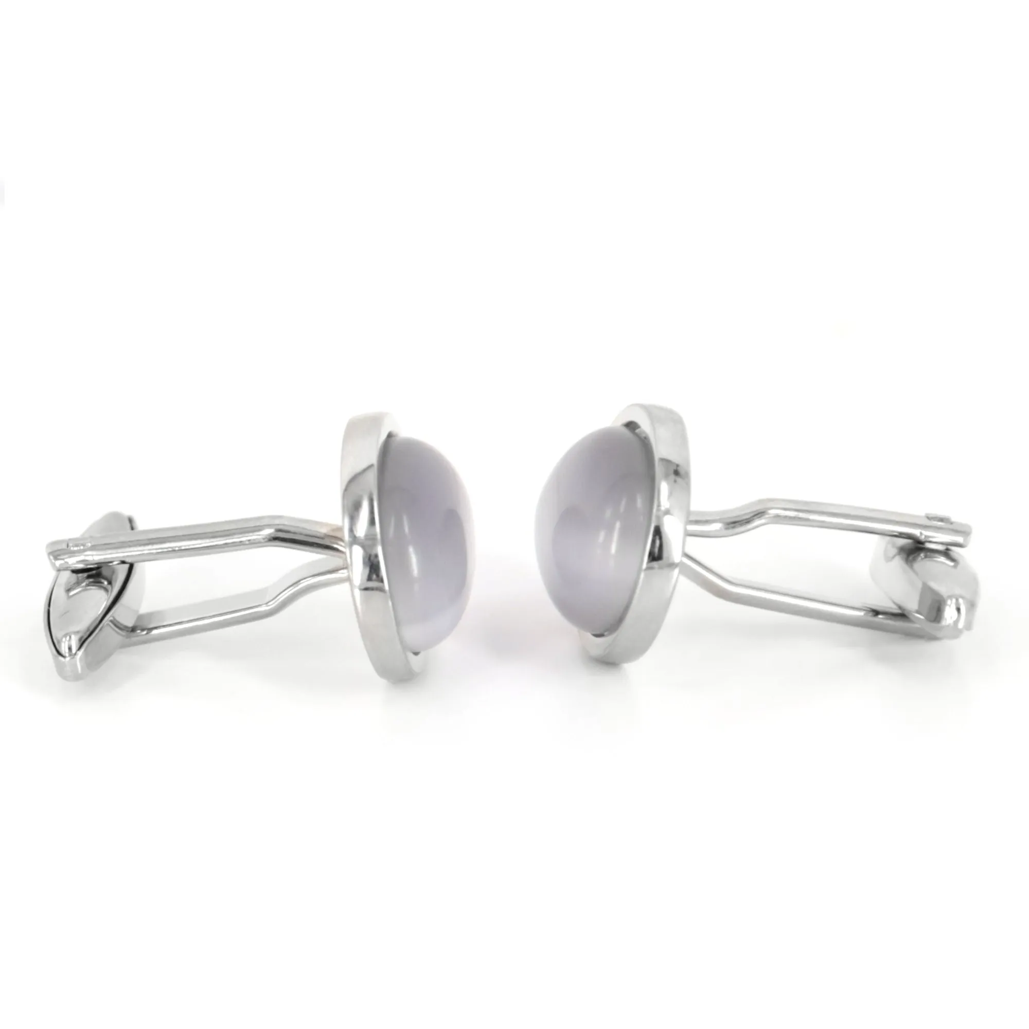 Oval Light Grey fiber optic Cufflinks (Online Exclusive)