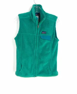 Patagonia Size M Teal Fleece Vests Vest