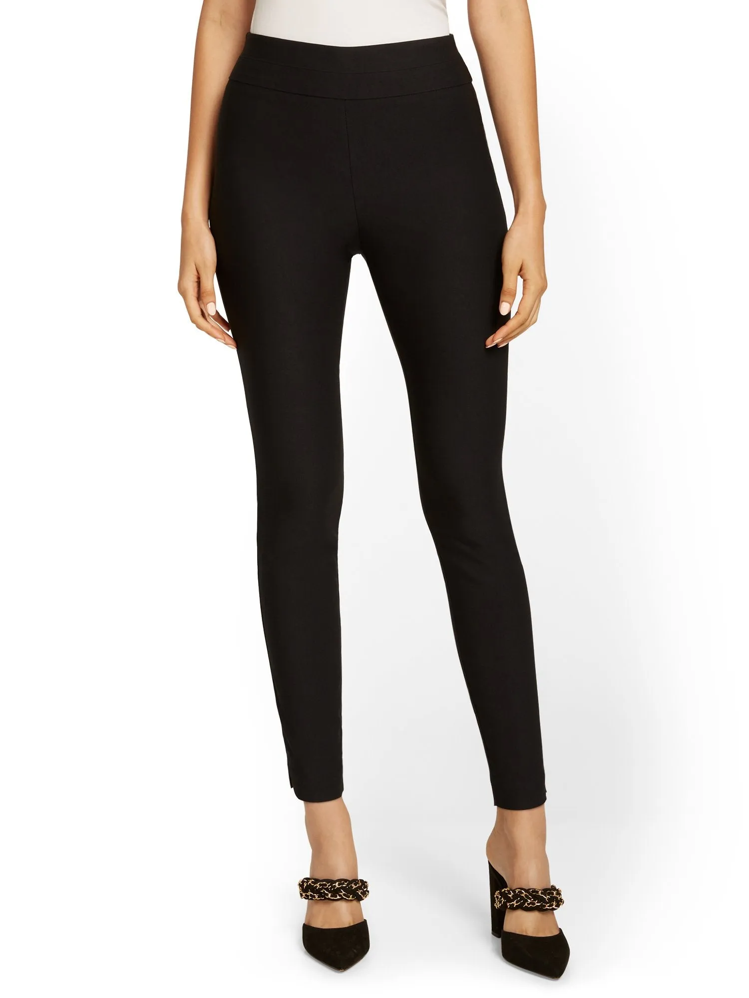 Petite Whitney High-Waisted Pull-On Slim-Leg Pant