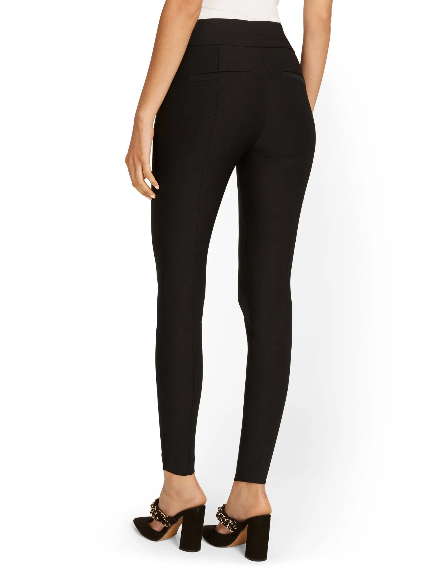 Petite Whitney High-Waisted Pull-On Slim-Leg Pant